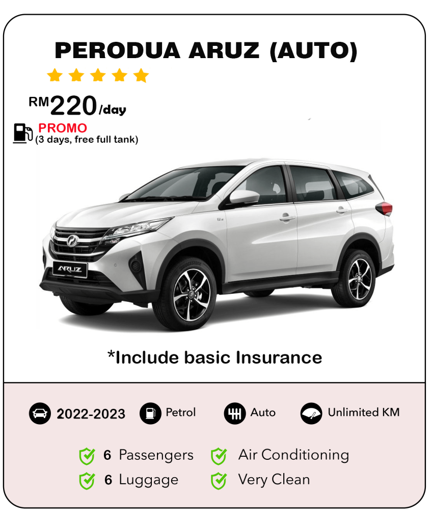 Kereta Sewa Kuching - Perodua Aruz