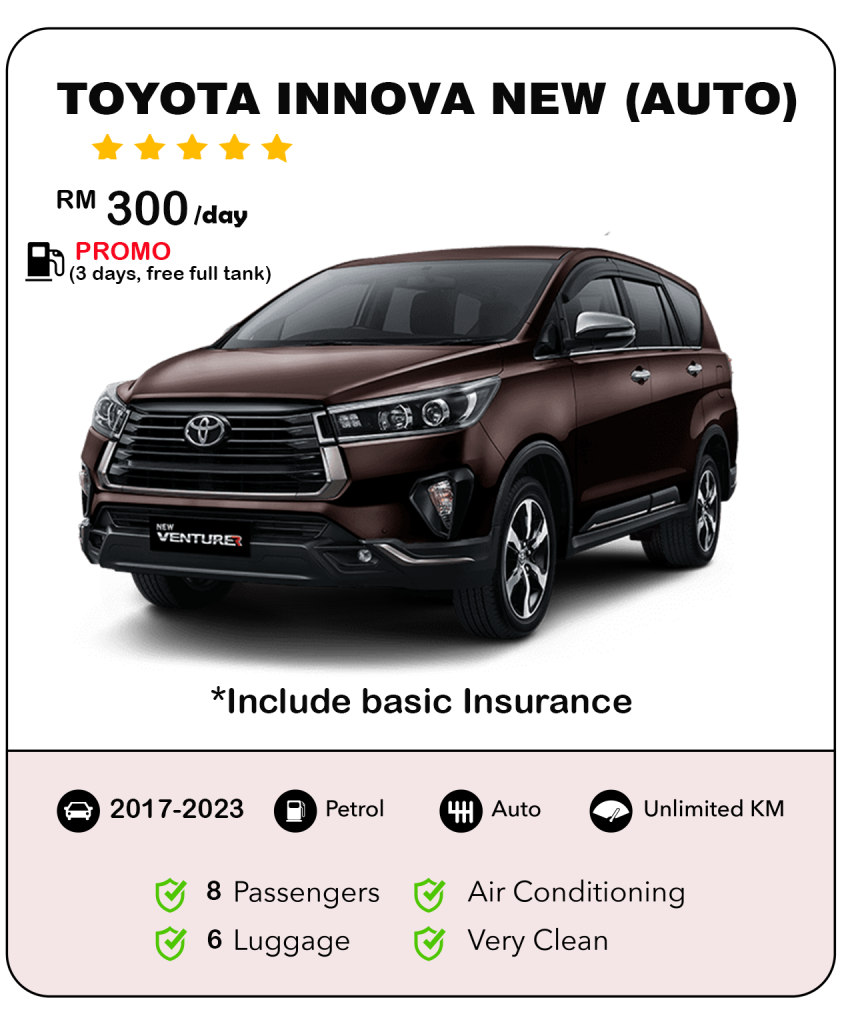 Kereta Sewa Kuching - Toyota Innova New Model