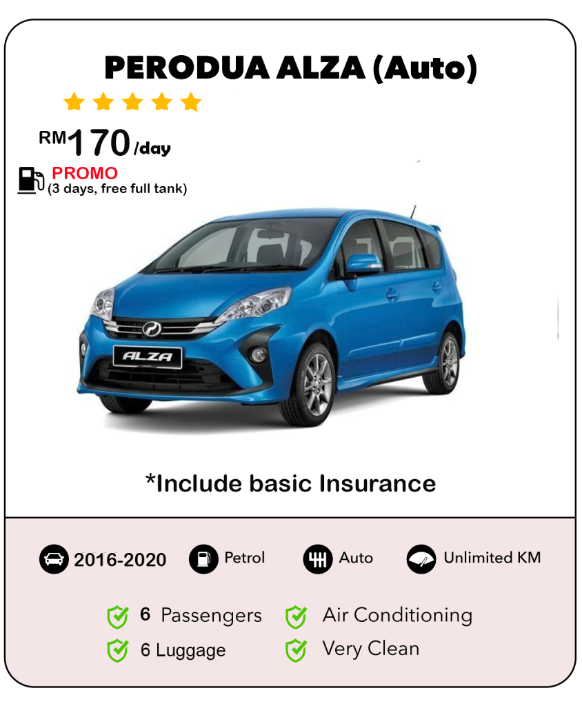 Kereta Sewa Kuching - Perodua Alza