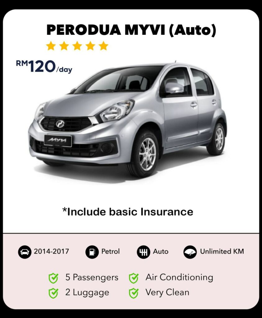 Car Rental Kuching Myvi