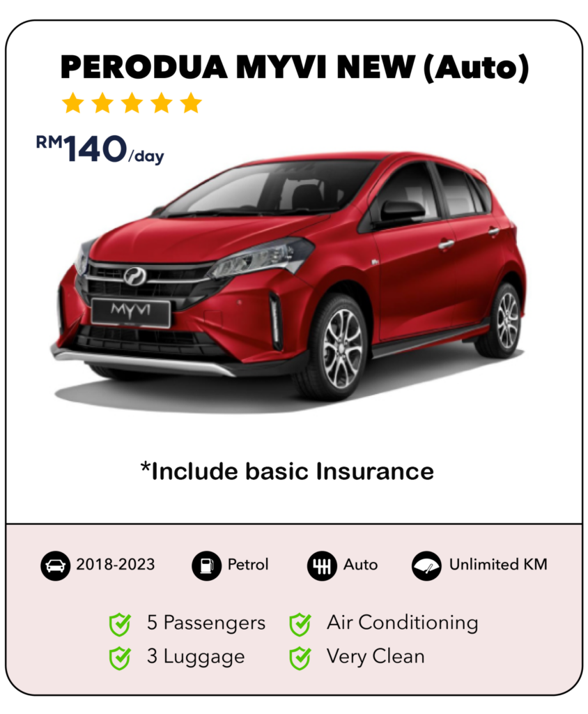 Car Rental Kuching Myvi New