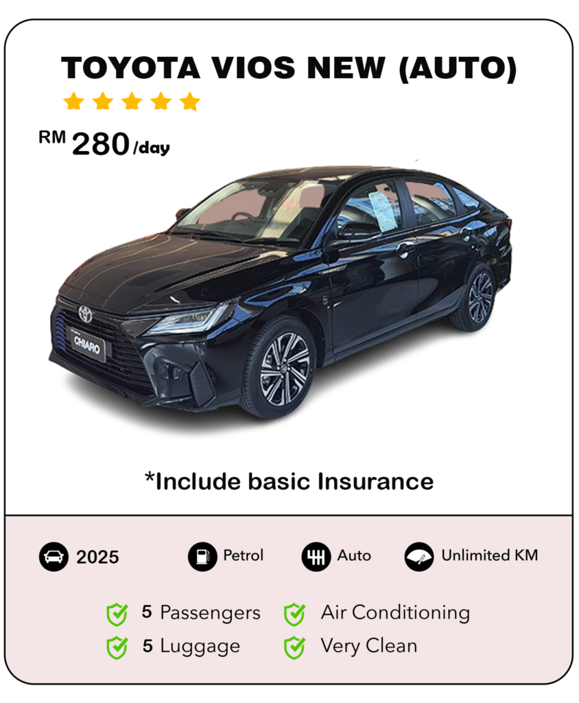 Kereta Sewa Kuching -Toyota Vios New Model