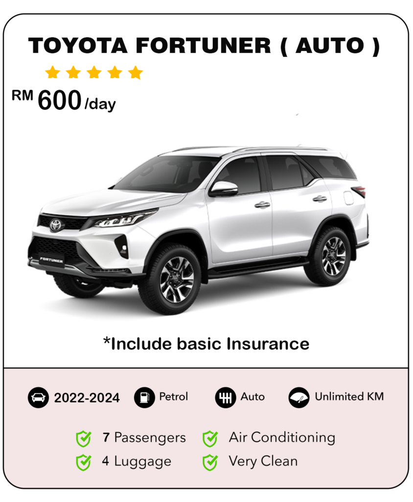 Kuching Car Rental - Toyota Fortuner