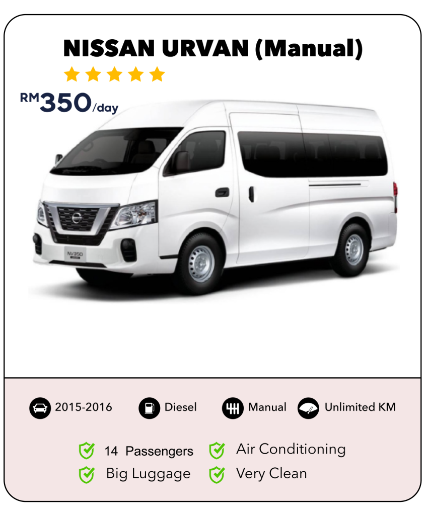 Kereta Sewa Kuching - Nissan Urvan