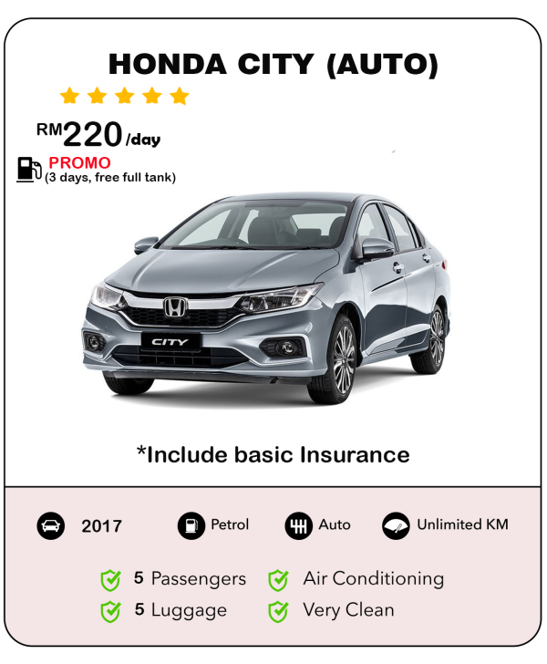 Kereta Sewa Kuching - Honda City