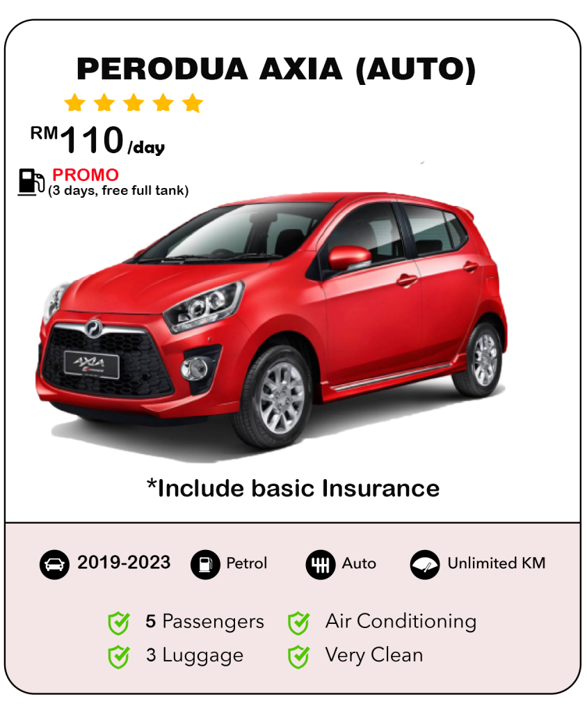 Kereta Sewa Kuching - Axia