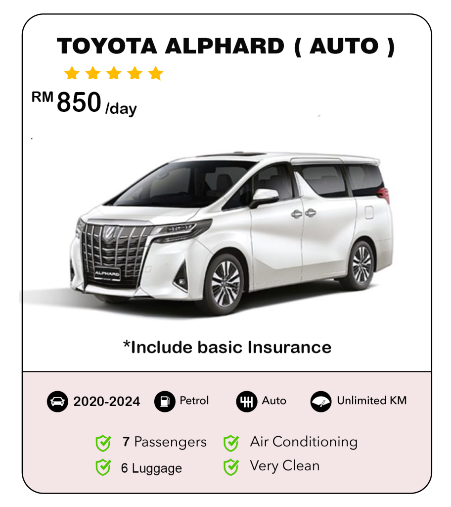 Kereta Sewa Kuching - Toyota Alphard