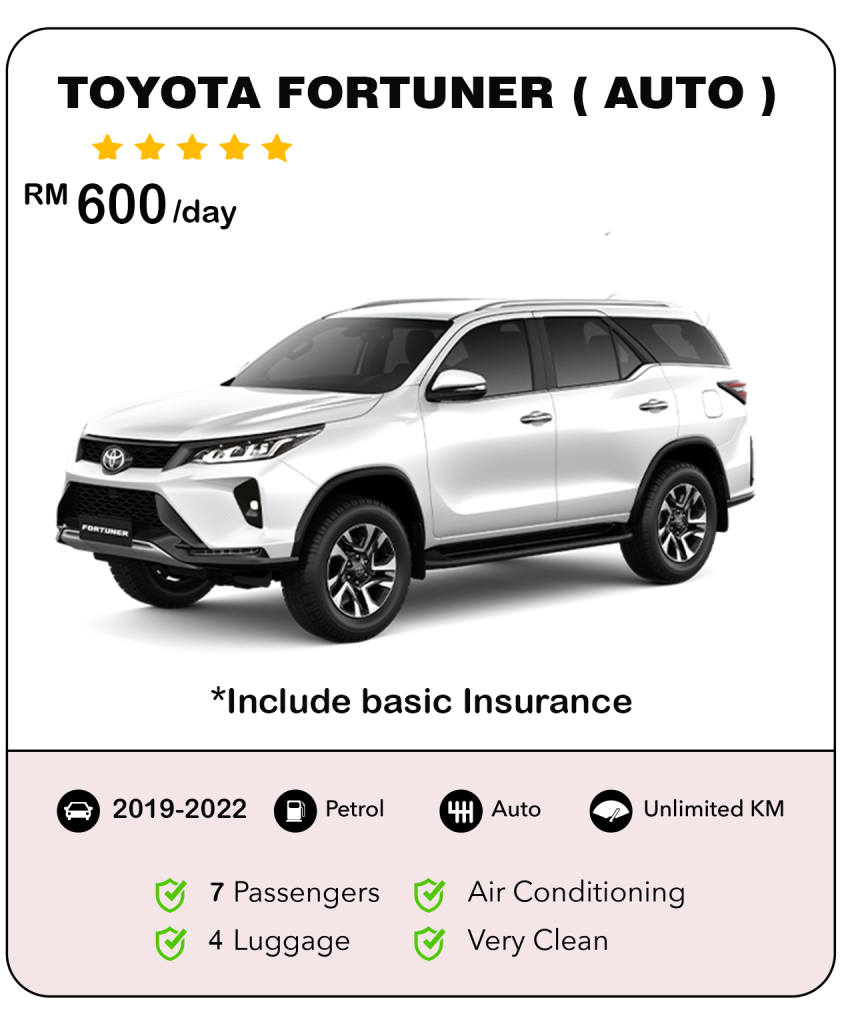 Kereta Sewa Kuching - Toyota Fortuner